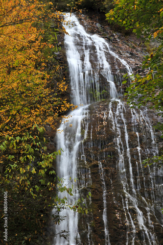 Mingo Falls near Cherokee  North Carolina in the fall