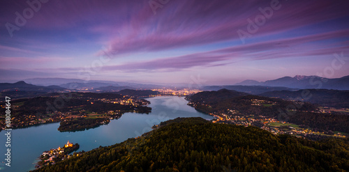 Obraz na plátne Aussicht über dem See
