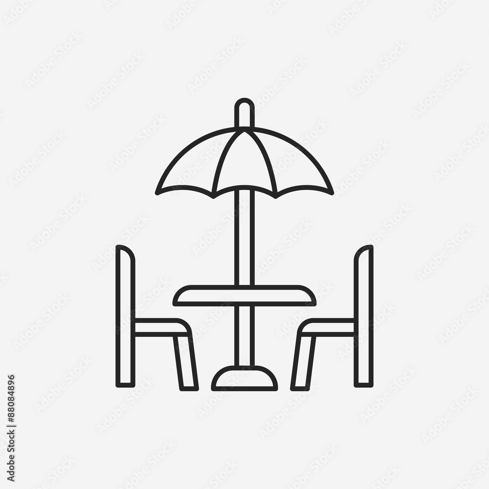 outdoor table line icon outdoor table line icon
