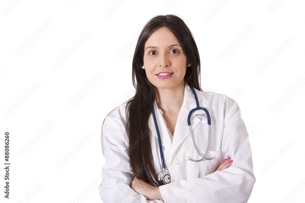 doctor with lab coat and stethoscope doctor with lab coat and stethoscope