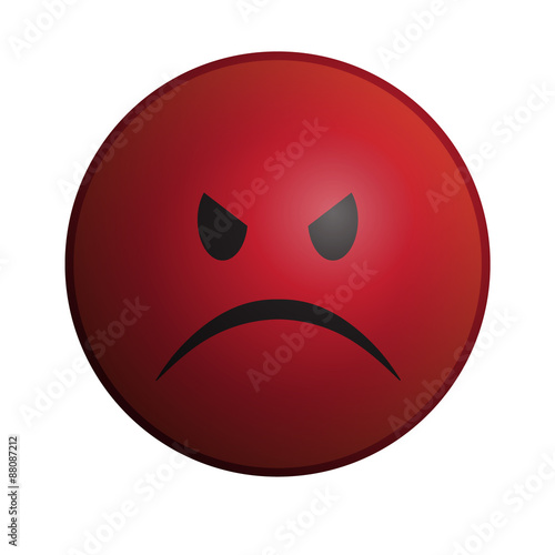 kasket Falde tilbage Infrarød Mad Smiley / Red smiley with a sad face Stock Vector | Adobe Stock