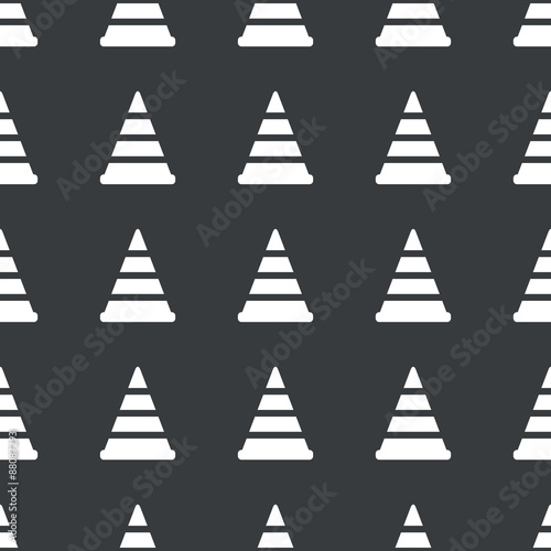 Straight black traffic cone pattern