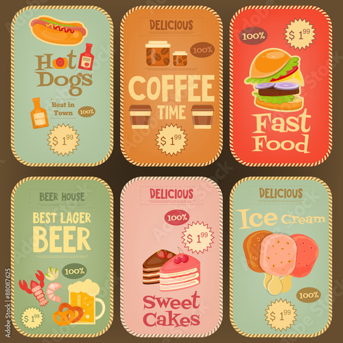 Food stickers collection