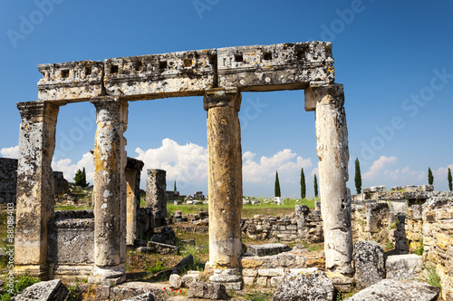 The ruins of the ancient city of Hierapolis, Turkey