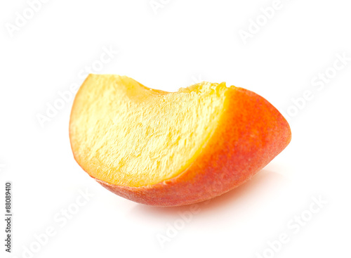 Ripe peach slice