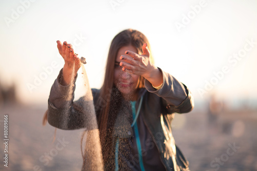 Beautiful girl on a beach