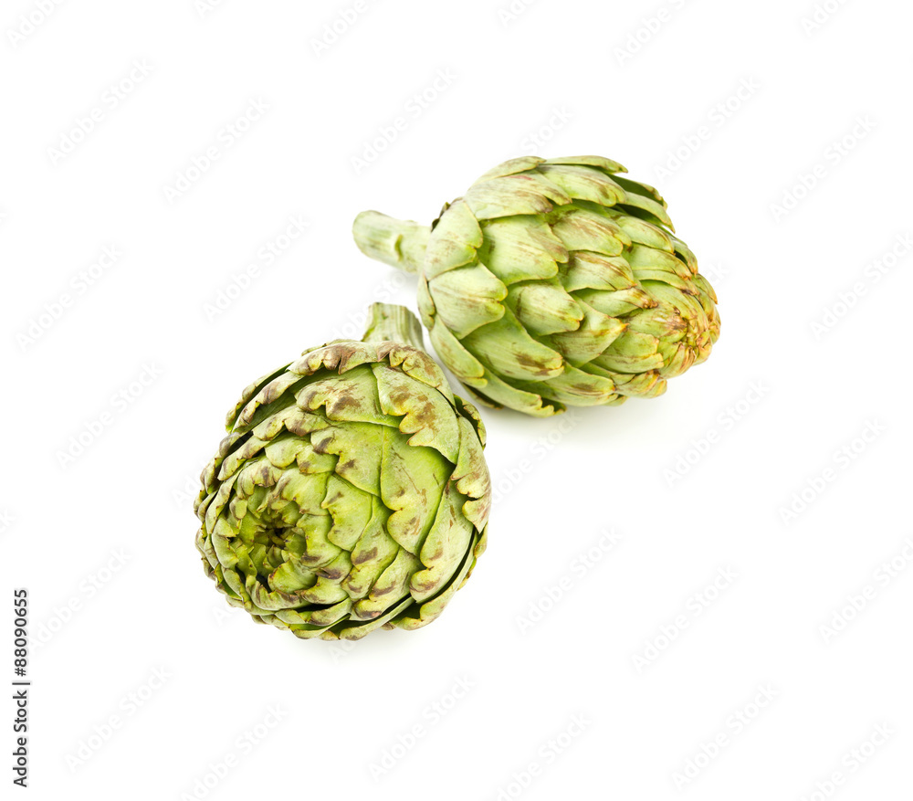 Obraz premium artichokes isolated on white