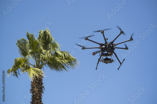 Octocopter Flying 