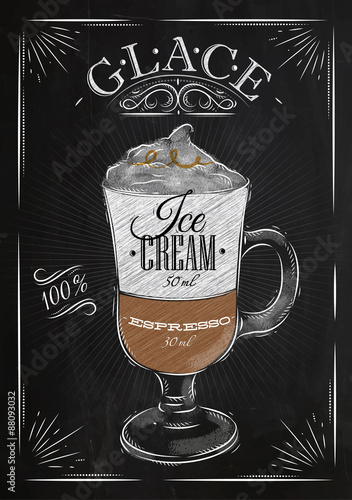 Картината върху платно Poster glace chalk