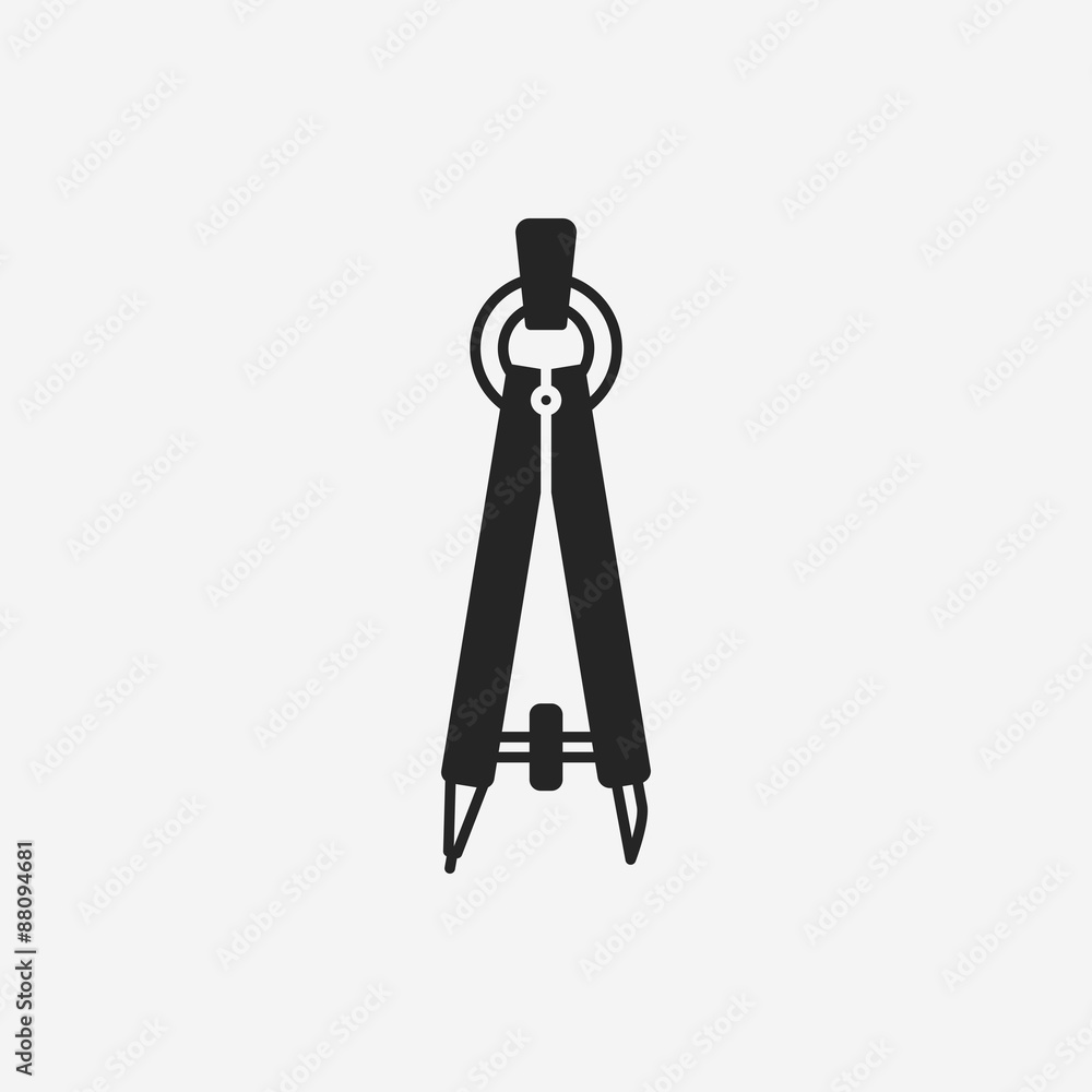 Stationery compasses icon Stationery compasses icon