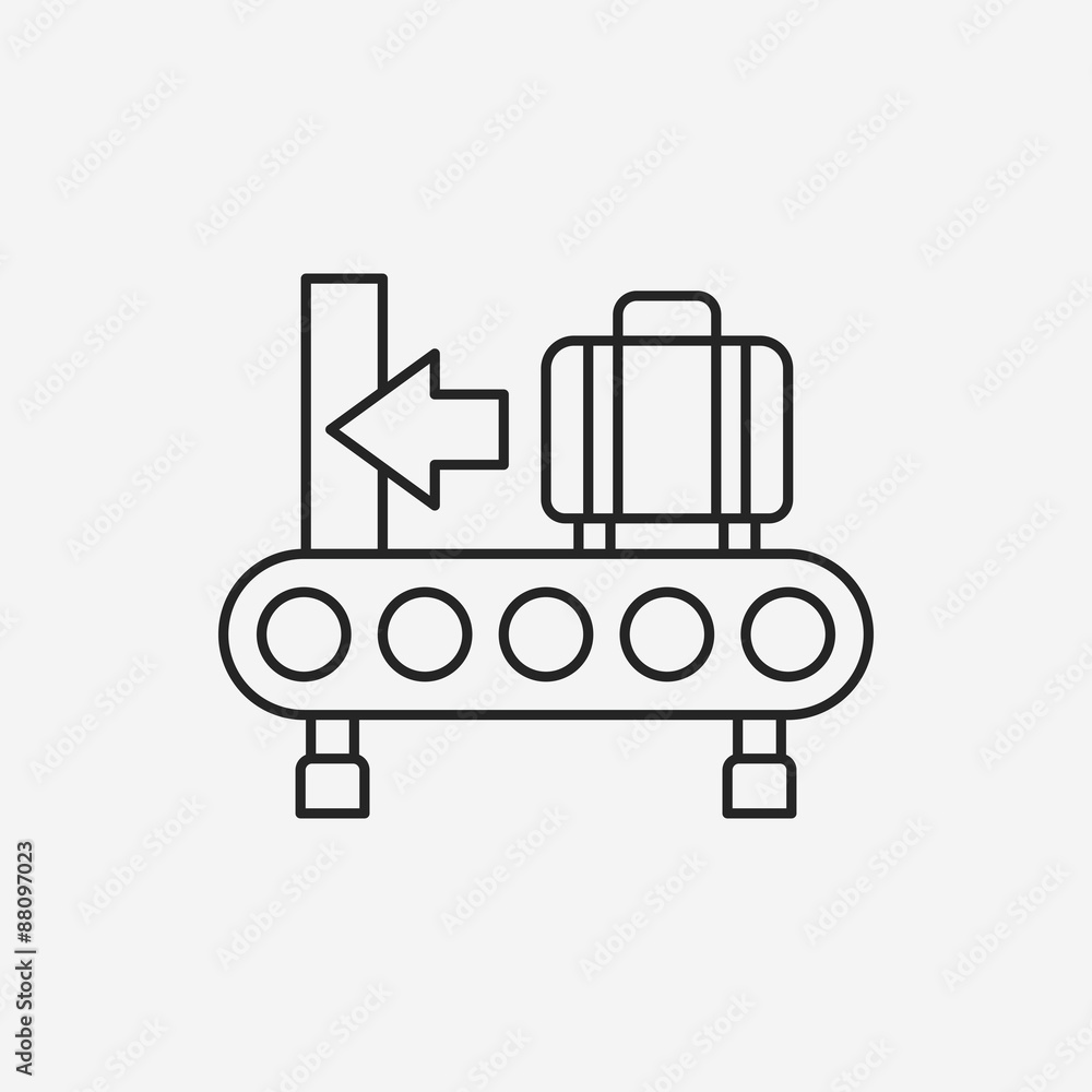 luggage line icon luggage line icon