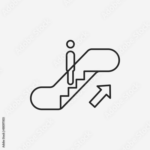 Escalator line icon