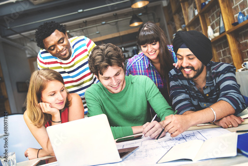 Diverse Architect People Group Working Concept