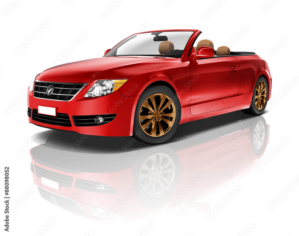 Car Vehicle Transportation 3D Illustration Concept Car Vehicle Transportation 3D Illustration Concept