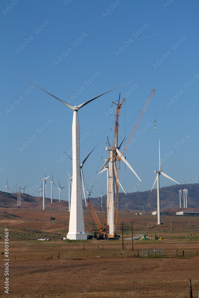 electrical windmill being built
electrical windmill being built