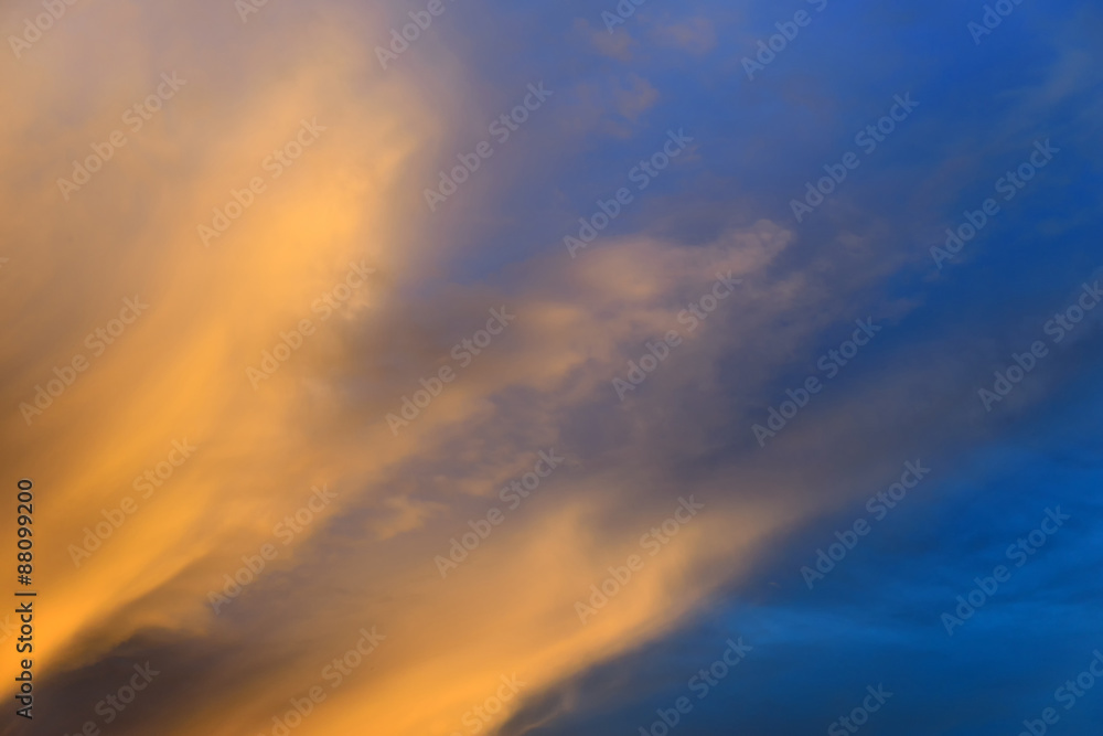 Background of the sky at sunset