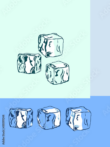 Ice Cubes Illustration