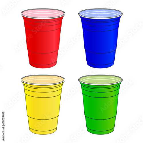 Party Cups In Different Colours