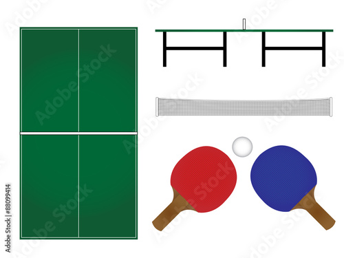 Ping Pong Table & Racket