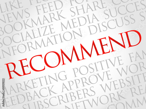Recommend word cloud, business concept