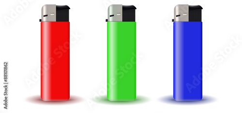 Lighter. Colored set.