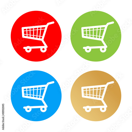 Shopping cart flat icon