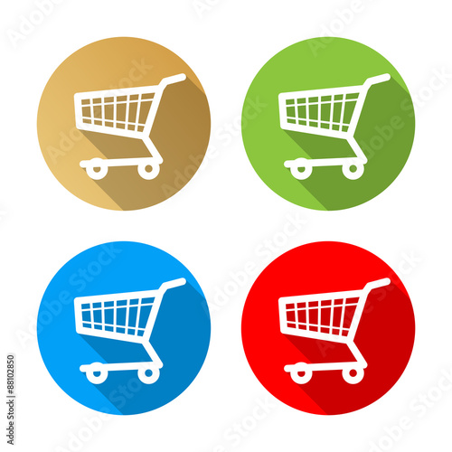 Shopping cart flat icon
