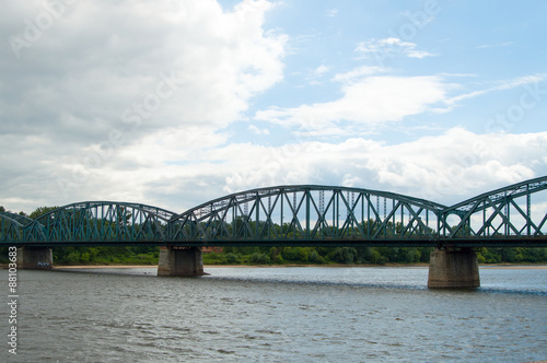 Torun famous truss bridge over Vistula river, Poland. 