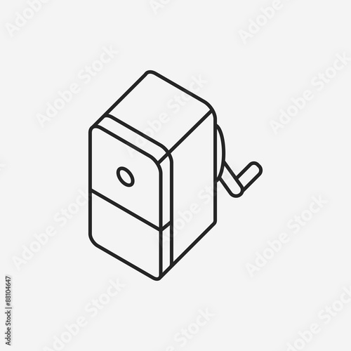 Pencil sharpener line icon