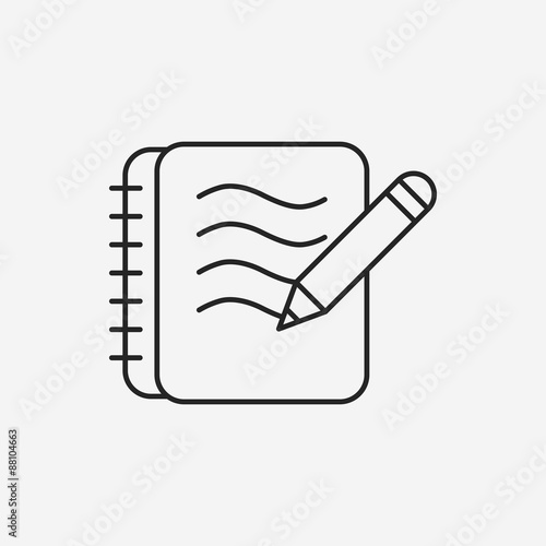 Foto note line icon