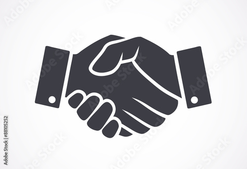 Handshake icon for business. Vector illustration