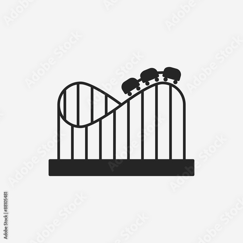 amusement park roller coaster icon