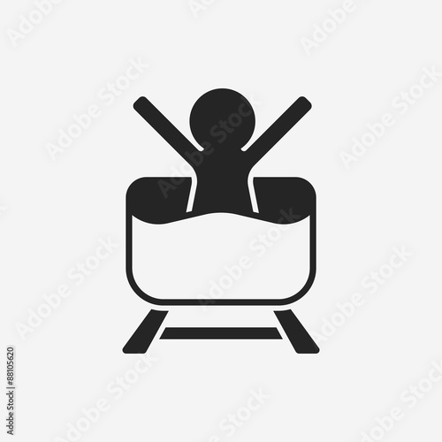 amusement park roller coaster icon