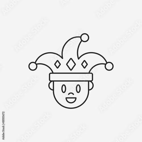 clown line icon