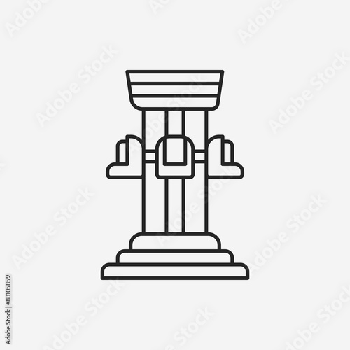 amusement park drop tower line icon