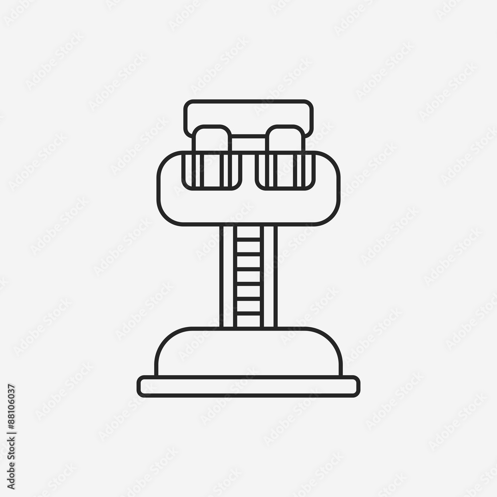 amusement park drop tower line icon amusement park drop tower line icon