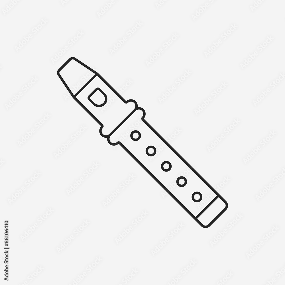 flute line icon flute line icon
