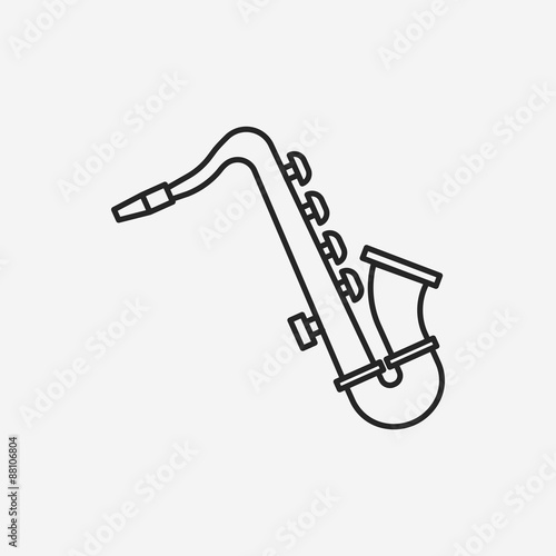 Saxophone line icon