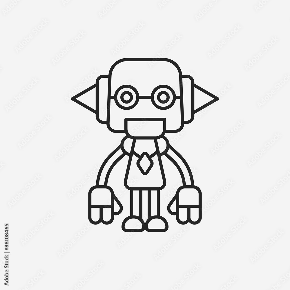Fototapeta premium robot line icon