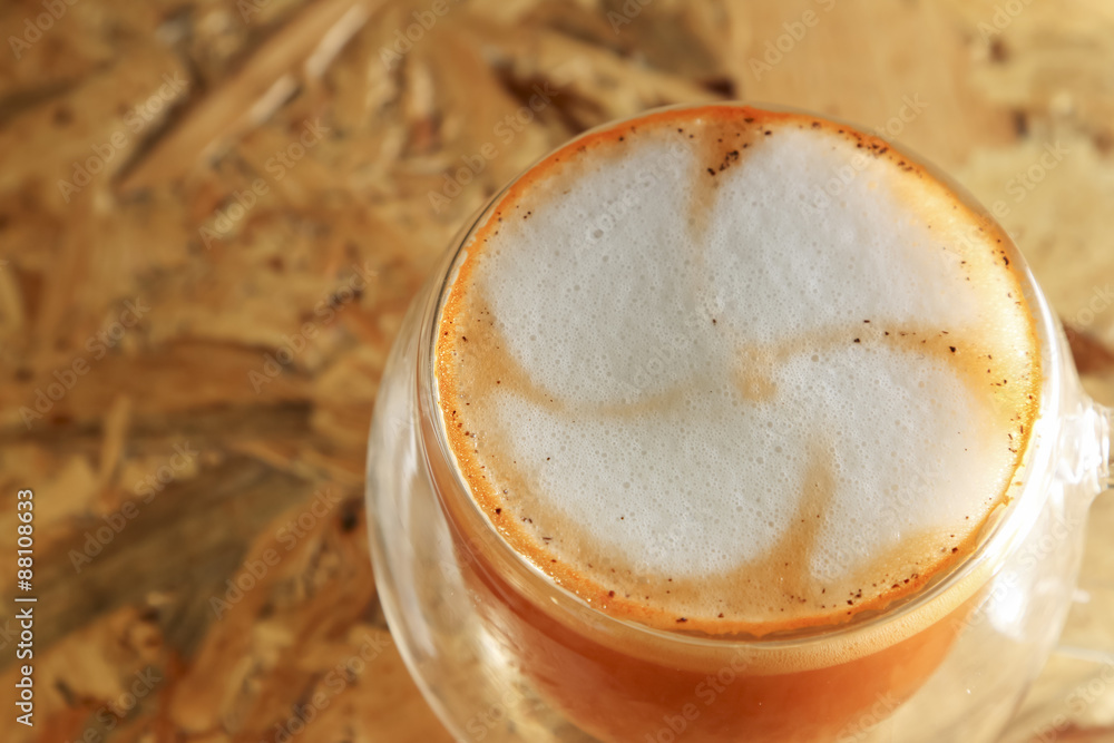 Hot milk tea latte, latte art coffee Hot milk tea latte, latte art coffee