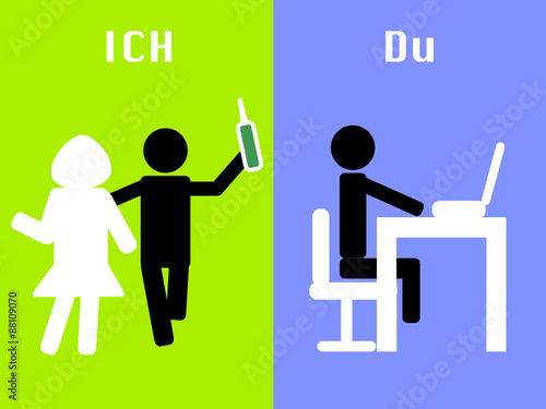 Urlaub und Arbeit, Bürohengst gegen Partymacher