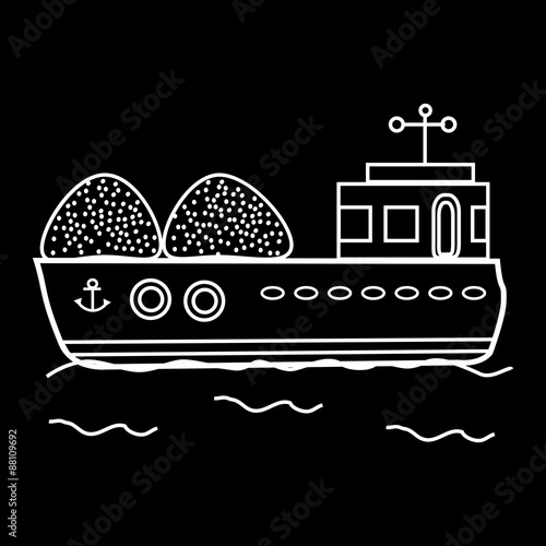 Cargo barge bulk ship