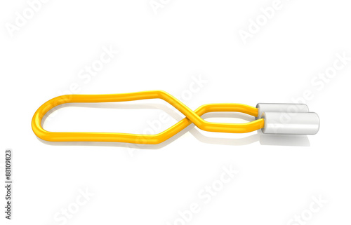 3d paper clip render on white background © skivi08