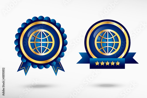 Globe stylish quality guarantee badges