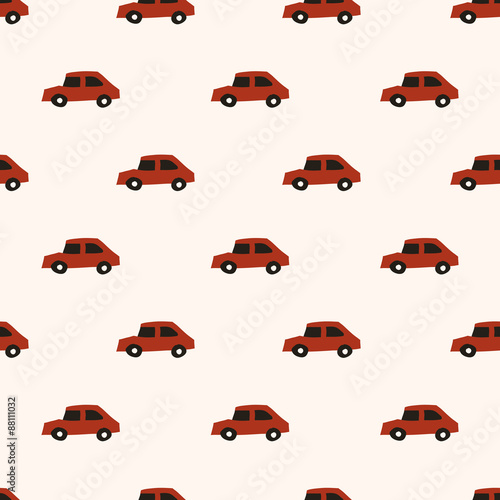 seamless cute car pattern