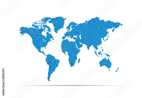 Earth map blue