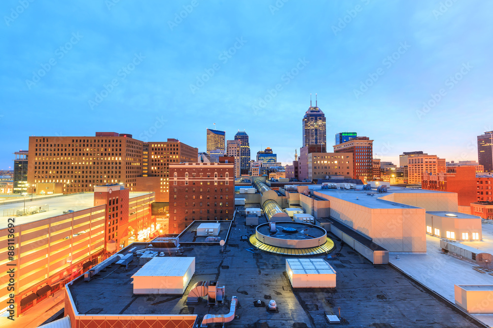 Obraz premium Downtown Indianapolis skyline