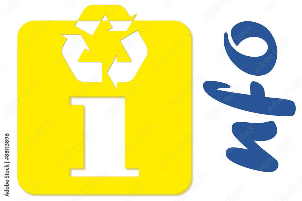 Obraz premium informazione recycle 3D