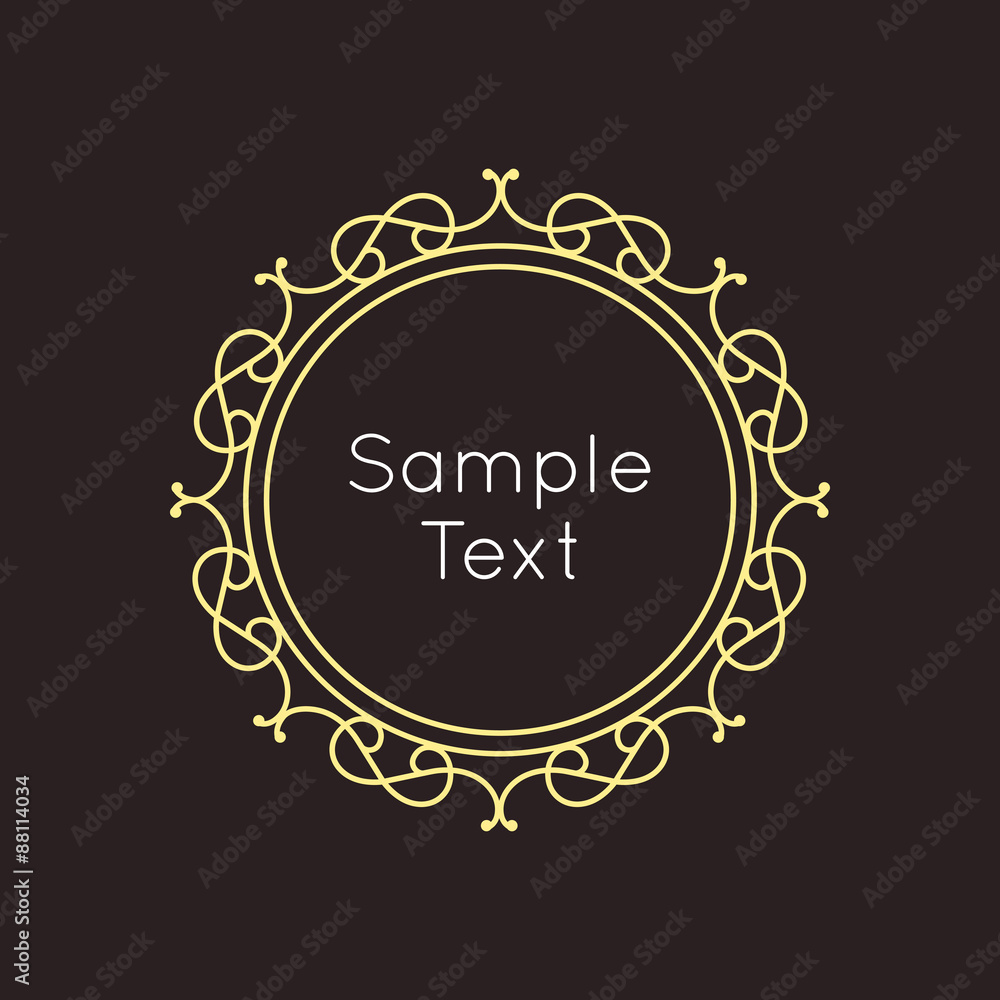 Art Deco geometric outline Monogram and Logo design element. Art Deco geometric outline Monogram and Logo design element.