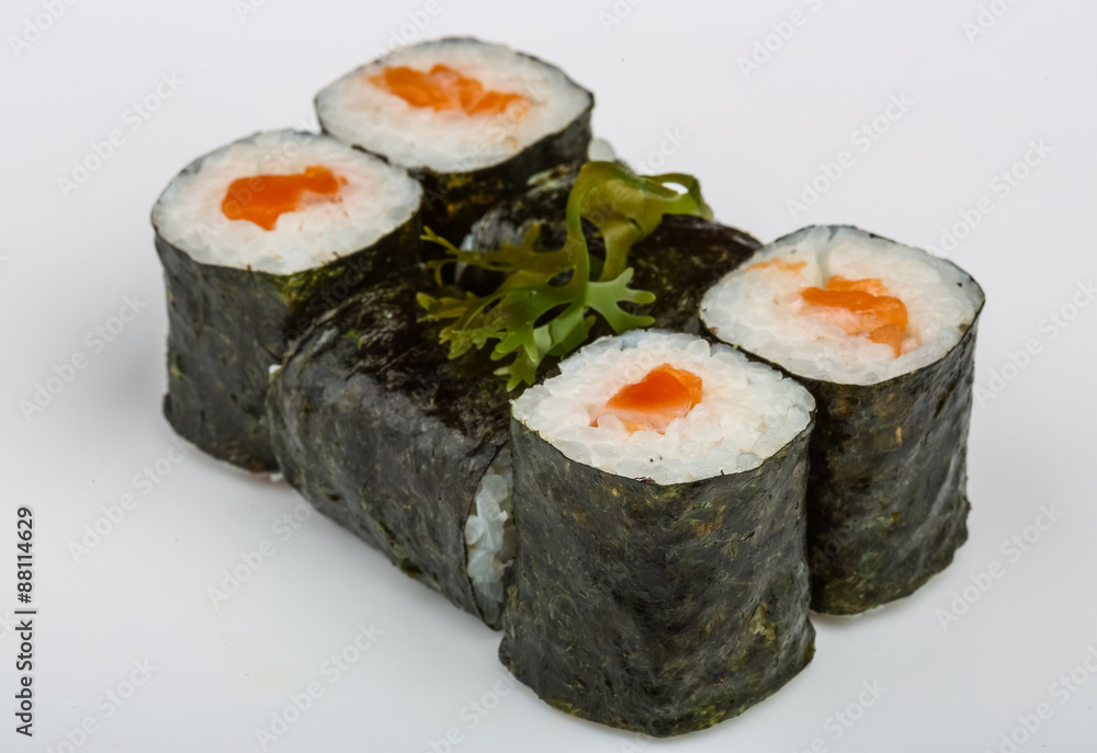 Sushi with salmon Sushi with salmon